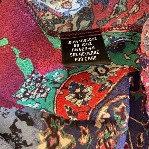 Nicole Miller multicolor sleeveless blouse- size medium - Picture 11 of 11